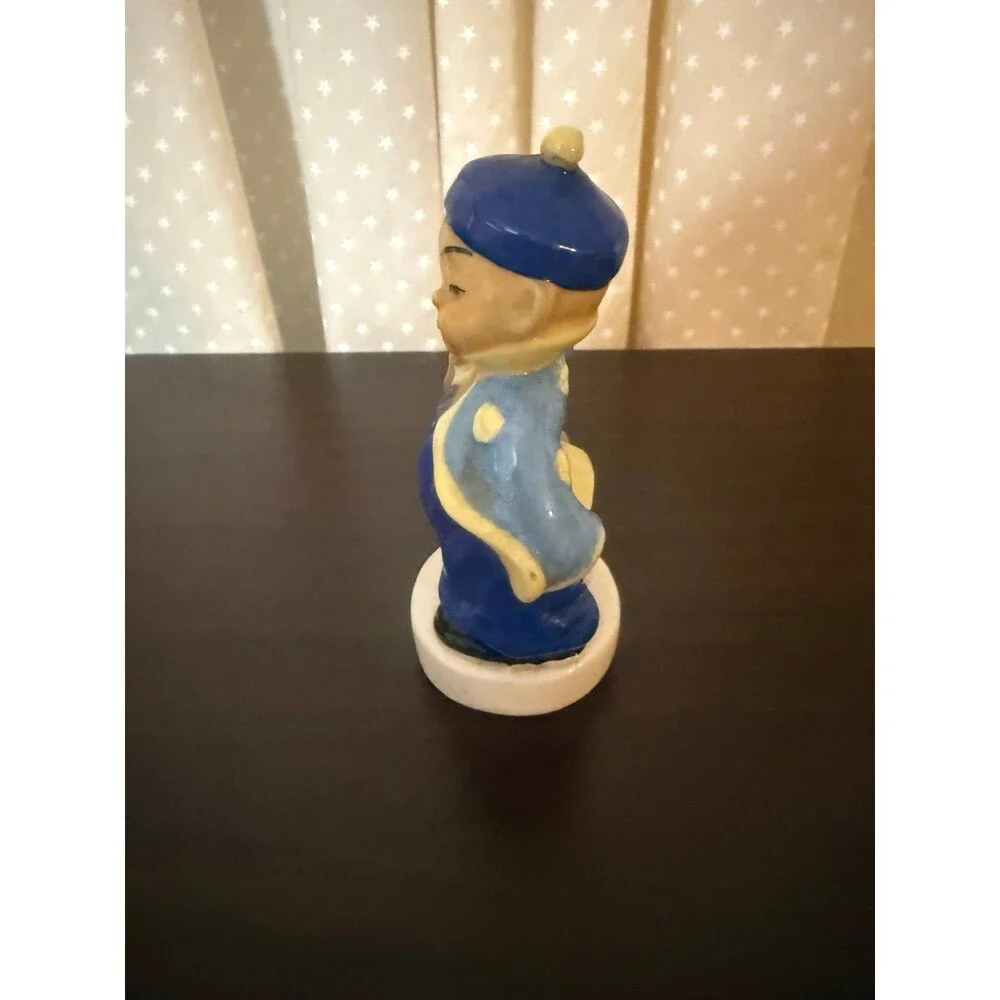 Ceramic Asian Figurine Chinese Boy & Puppy Dog Wong 5